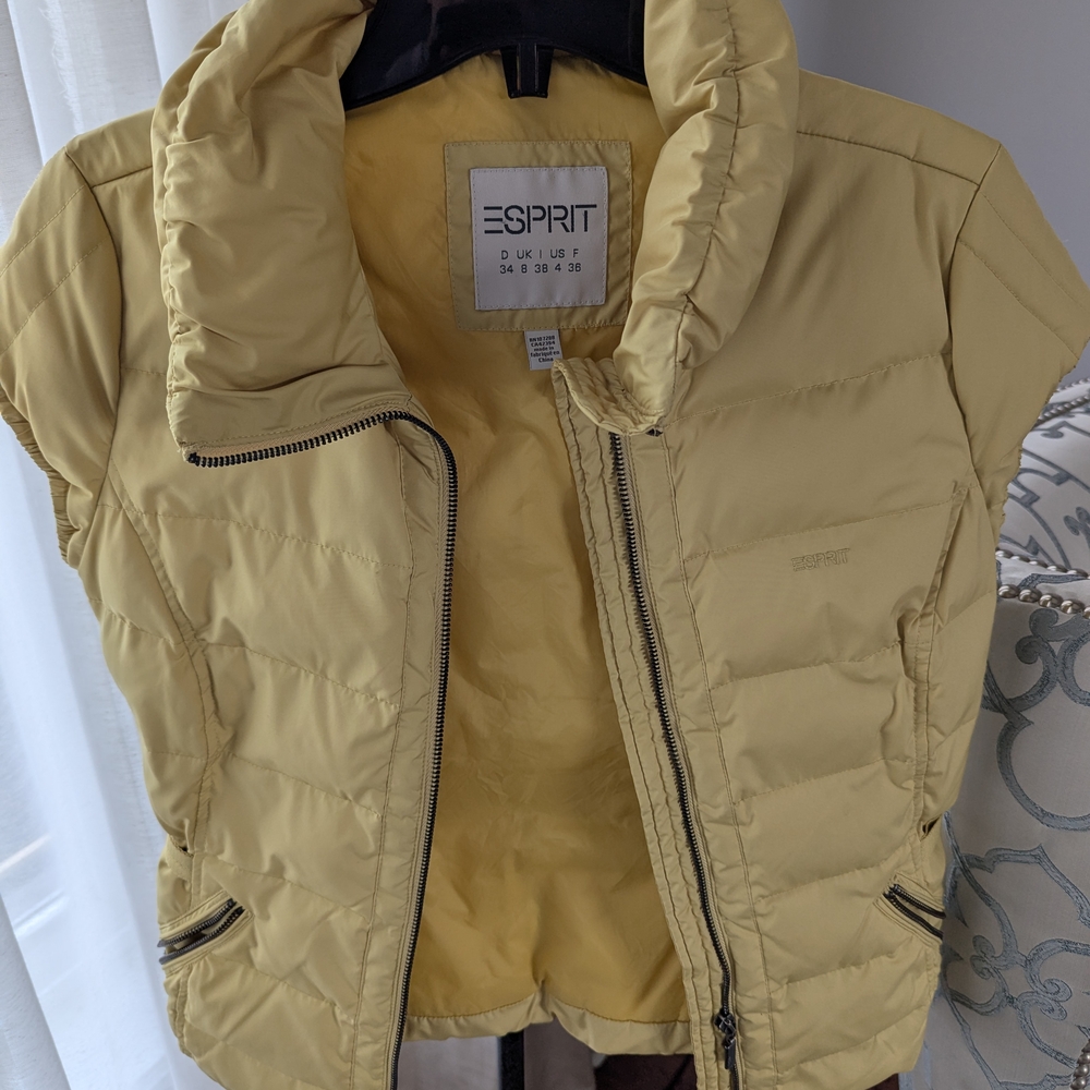 Esprit Yellow Puffer Vest